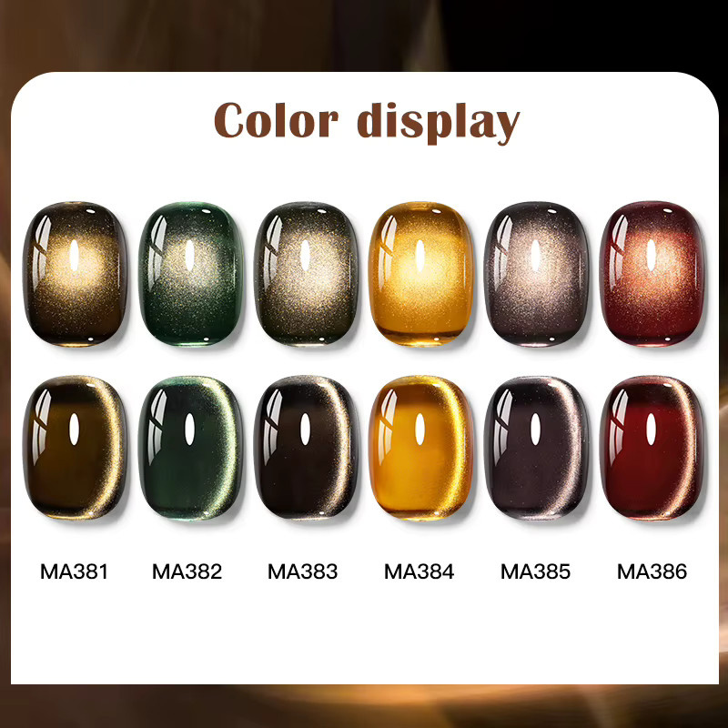 MEET ACROSS Nagelgel, goldenes Magnet-Set, 7 ml, Unisex - Bild 5