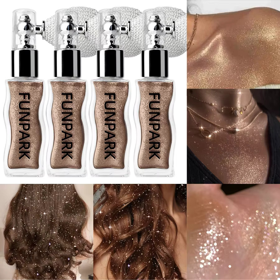 FUNPARK Highlighter Puder, silberfarben, schimmernd - Bild 4