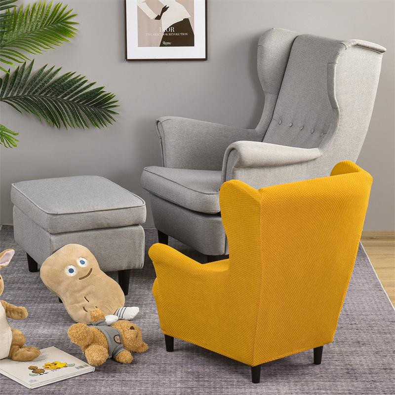 Elastischer Jacquard Ohrensesselbezug für Kinder in Mehrfarbig, All-inclusive Schutzhülle für kleine Ohrensessel - Bild 1