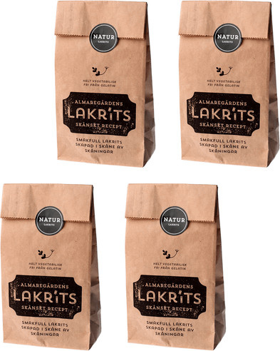 Almaregårdens Lakritz natur 4 x 150 g - Bild 1