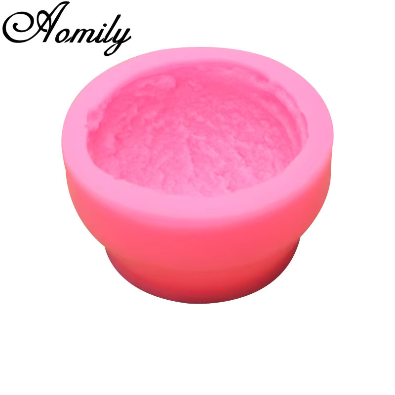 Aomily Silikonform rund in Pink für DIY Bastelarbeiten mit Eis, Fondant, Schokolade, Seife oder Kerzen - Bild 2