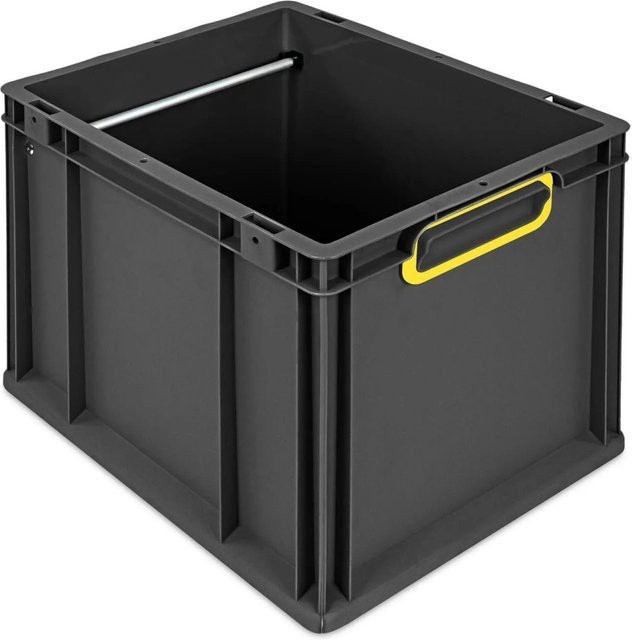 PROREGAL Hängeregisterbox Nextgen Eurobehälter Transportbox in Schwarz-Gelb, H x B x T: 32 x 30 x 40 cm - Bild 1
