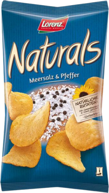 Lorenz Naturals Chips Meersalz & Pfeffer 110 g - Bild 1