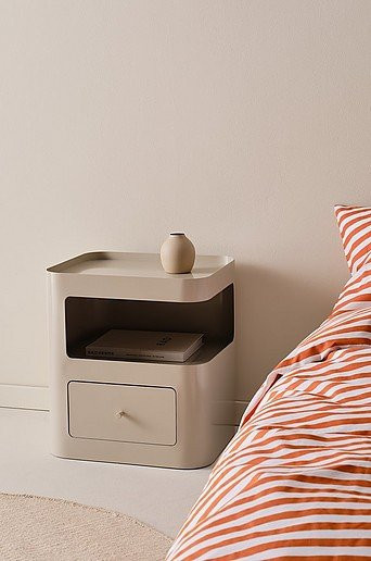 Jotex Nachttisch ALSTON in Beige aus Metall mit mattem Finish, B/T/H: 38,0 x 50,0 x 45,0 cm - Bild 1