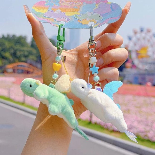 Yiran toy Schlüsselanhänger Plüsch, Mini Flugdrachen, braun, 10cm, Unisex - Bild 1