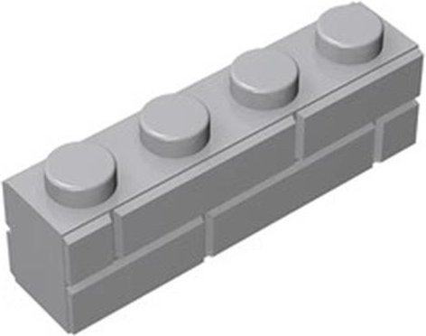 Wucifang Bags Bausteine 1x4 Noppen, 300-teiliges Set, Grau - Bild 1