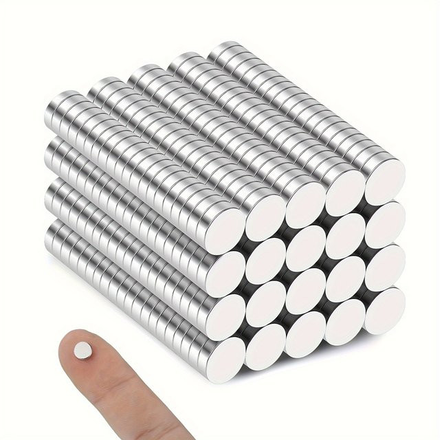 ESHANG Scheibenmagnet-Set in Silber, 6 Stück mit einer Dicke von 2 mm für Basteln, Heimwerken und Wissenschaft - Bild 1