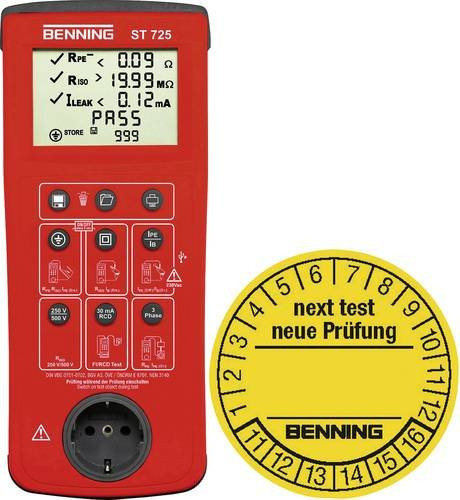 Benning 050316 Gerätetester-Set in Rot - Bild 1