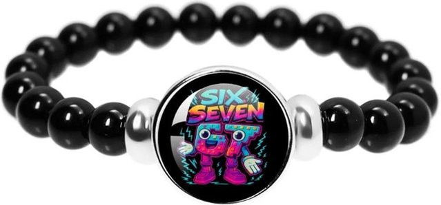 Perlenarmband, black, Kinder - Bild 1