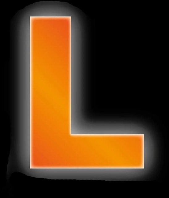 Conacord Klebebuchstabe L Reflektierend Orange Höhe: 8 cm - Bild 1