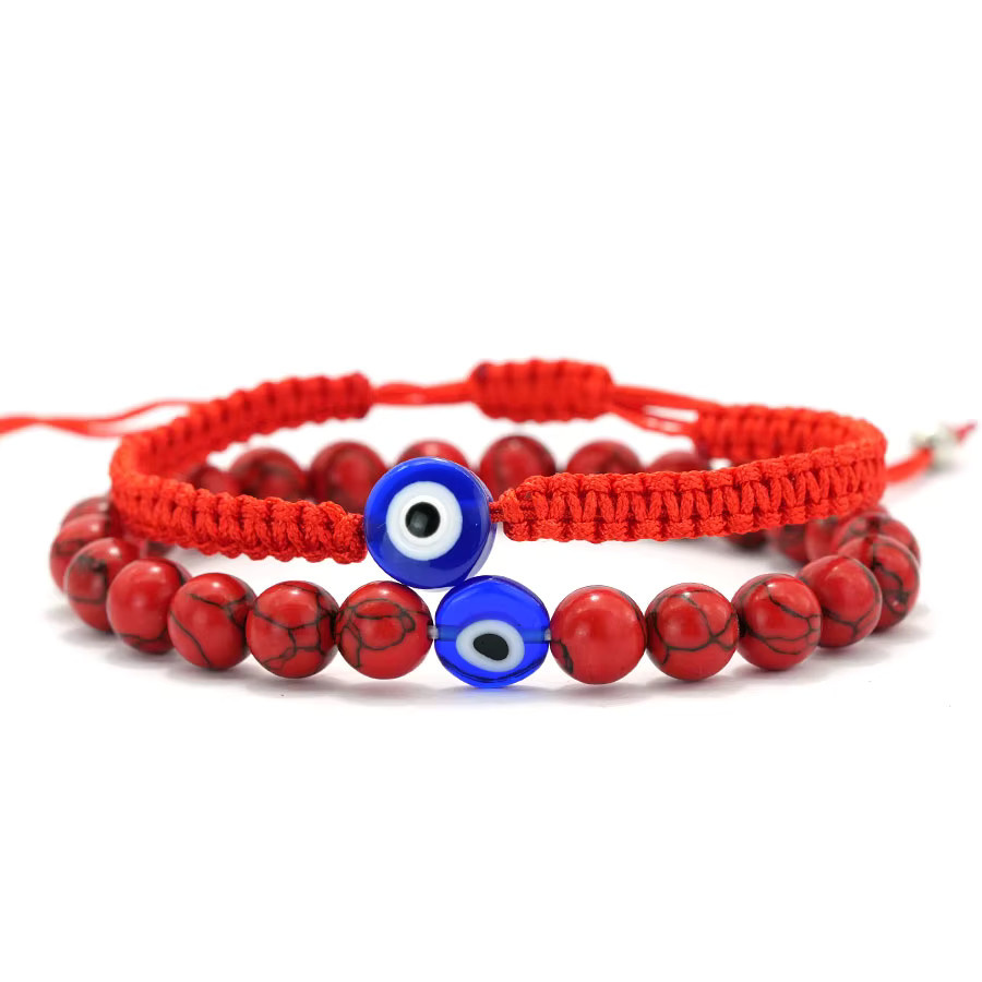 Viking Armband, Schwarz, Rot, Stein, Herren - Bild 4