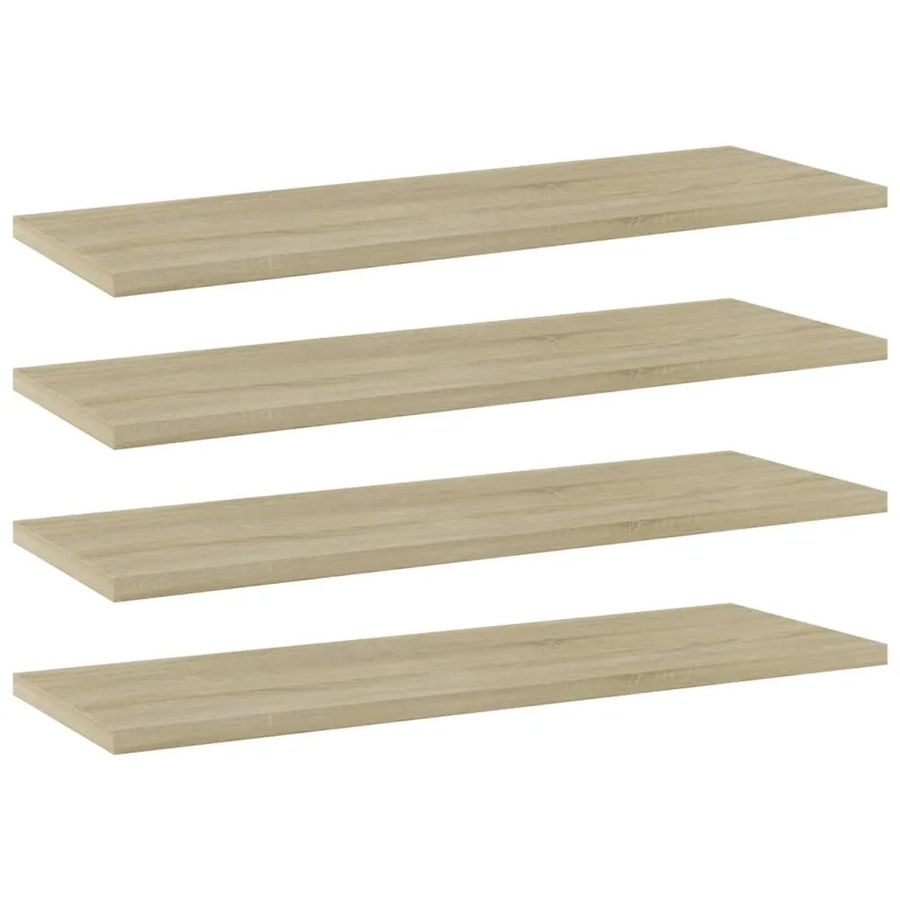 vidaXL Bücherregal-Bretter Set aus 4 Stück in Sonoma-Eiche, B: 60 cm, T: 20 cm, H: 1,5 cm - Bild 2