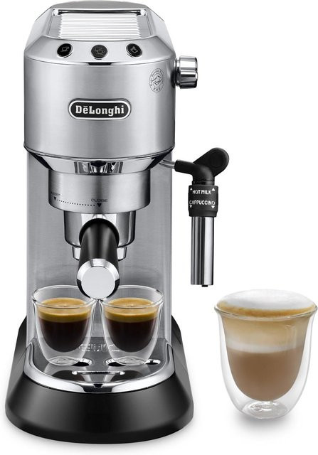 De'Longhi Dedica Style EC 685.M Siebträger-Espressomaschine in Silber mit Thermoblock und Dampflanze, kompatibel mit E.S.E. Pads und gemahlenem Kaffee - Bild 2