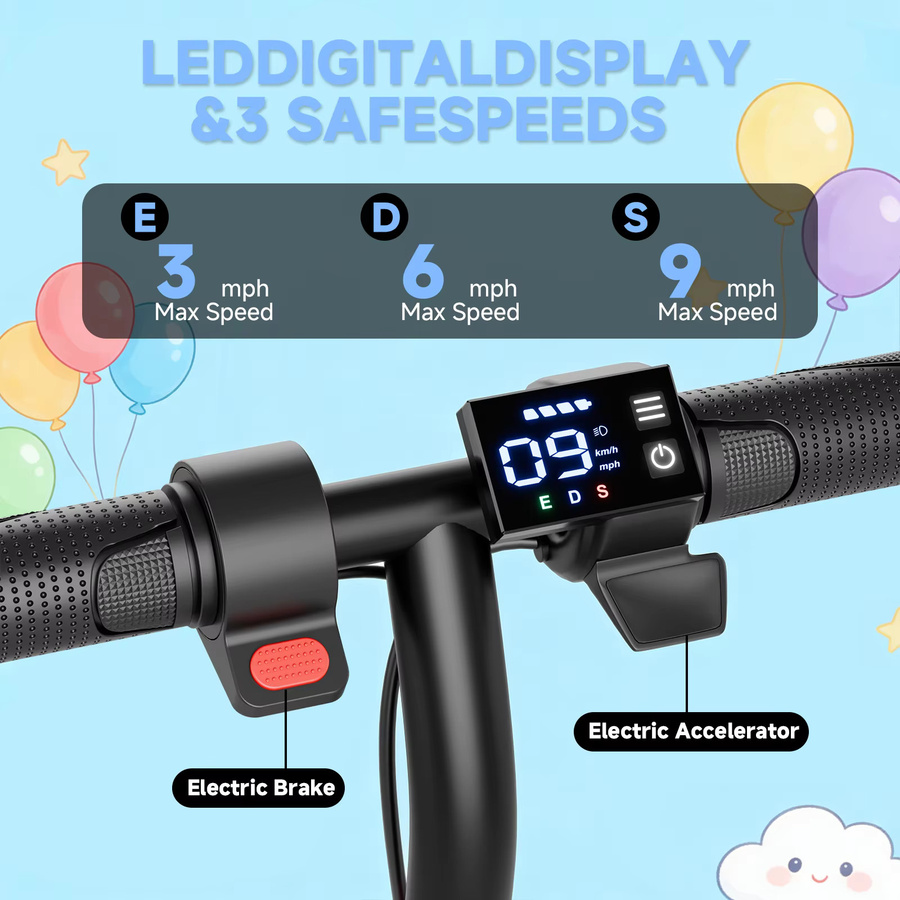 ATSANT Kinder-Elektroroller, E-Scooter, Schwarz - Bild 2