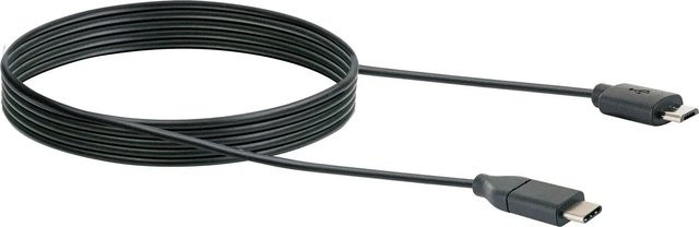 Schwaiger USB Adapterkabel 3.1 von USB-C auf Micro-USB in Schwarz - Bild 1