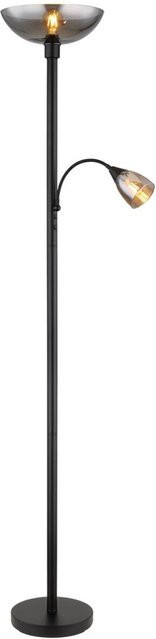 GLOBO Stehlampe modern in Schwarz aus Metall mit 2 E27 Fassungen, Höhe: 178 cm, Breite: 30 cm - Bild 1