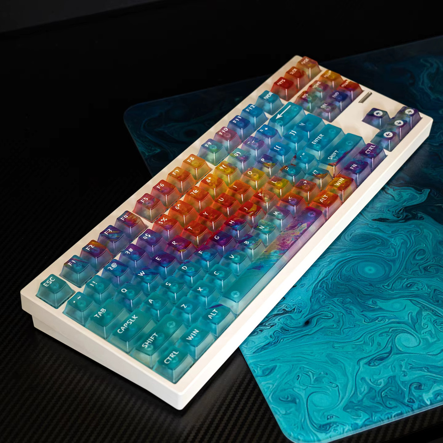 Mintcaps Blue Gradient Keycaps aus transparentem PC im Cherry-Profil für mechanische MX-Tastaturen - Bild 5