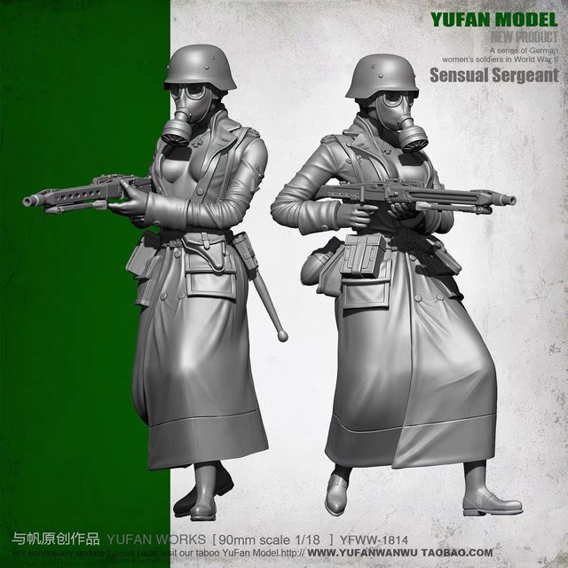 CLEAN SPACE Harzmodell deutscher Soldat, Bausatz, Maßstab 1:18 - Bild 1