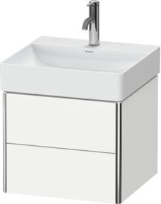Duravit XSquare Waschtischunterschrank in Weiß, wandhängend mit 2 Schubladen, glänzend - Bild 1