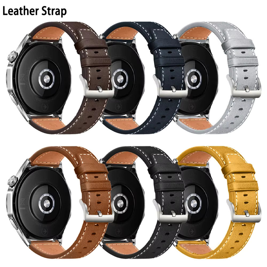 Zeblaze Uhrenarmband Leder, 22 mm, Schwarz, Unisex - Bild 5