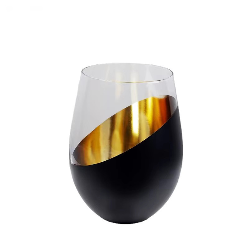 Moderne Tumbler-Gläser aus bleifreiem Kristall in Gold, unzerbrechliche stiellose Weingläser - Bild 4
