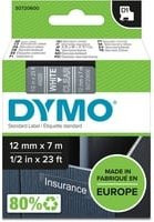 Dymo D1 Original Beschriftungsband Transparent mit weißer Schrift, Breite: 12 mm, Länge: 7 m - Bild 1