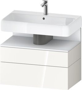 Duravit Waschtischunterschrank Qatego in Weiss Hochglanz, B/T/H: 79 x 47 x 59 cm - Bild 1