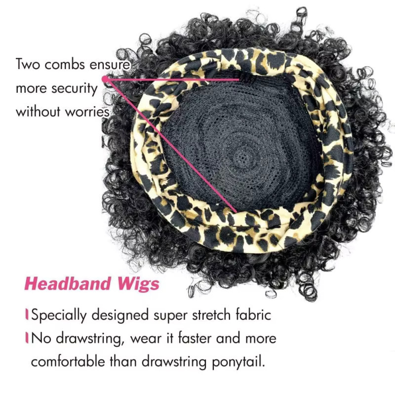 Suri Hair Afro-Perücke, lockige Ananas-Synthetik-Perücke mit Stirnband, Damen - Bild 2