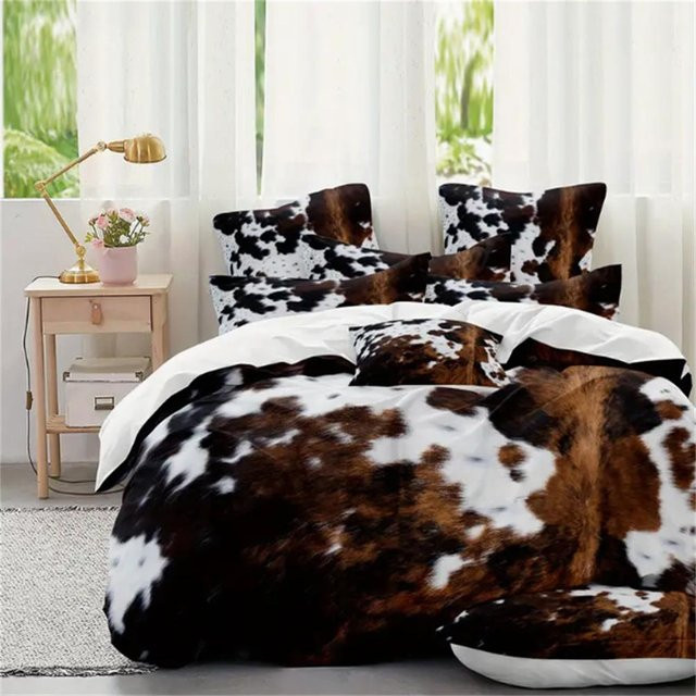 Lodestar Bettbezug-Set mit Kuhmuster in Weiß, 2-teilig, B/H: 140 x 210 cm - Bild 1