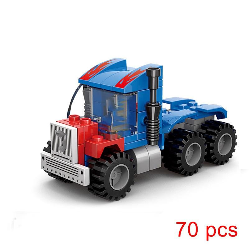 Affenmann 6 in 1 Transformation Stadtauto Krankenwagen Feuerwehr Polizei LKW Modellbausteine, 482 Teile, 6-12 Jahre - Bild 3