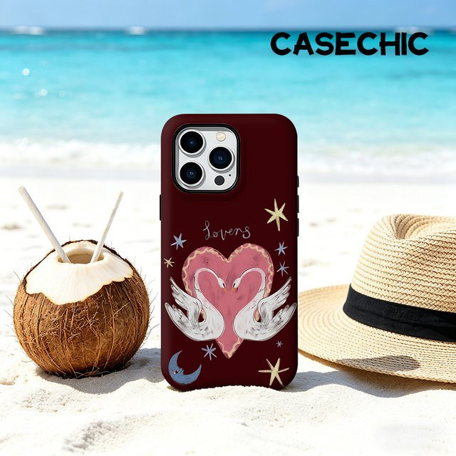 CaseChic Schutzhülle Celestial Lovers mit mattem Bumper und MagSafe Kompatibilität für iPhone 17 16 15 14 Plus Pro Max, Stoßfest, Mehrfarbig - Bild 1