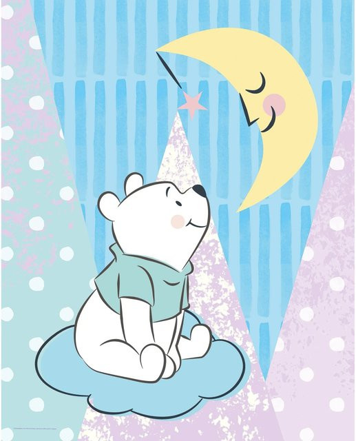 Komar Wandbild Winnie Pooh Moon Kinderwelten, bunt, Breite: 40 cm, Höhe: 50 cm - Bild 1