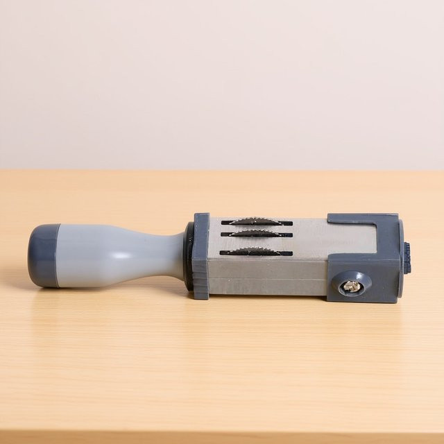Tragbarer Datumsstempel in Grau aus Kunststoff für die Aktenorganisation und den Bürobedarf - Bild 1