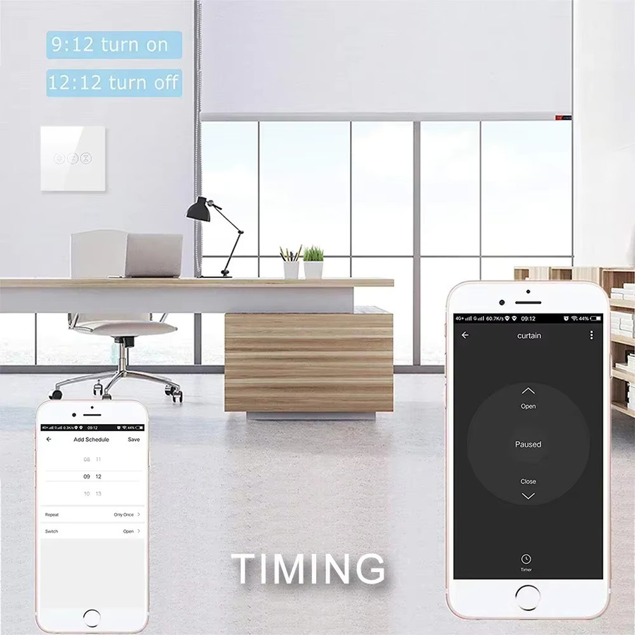 TNCE WLAN Smart Touch Vorhangschalter und Rolladenmotor-Schalter in Weiß, kompatibel mit Tuya Smart Life App, Alexa und Google Home - Bild 5