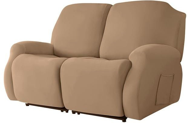 Dehnbarer Sesselbezug für Relax-Sofas im 4er-Set, Beige, Modernes Design aus Polyester und Elastan - Bild 1