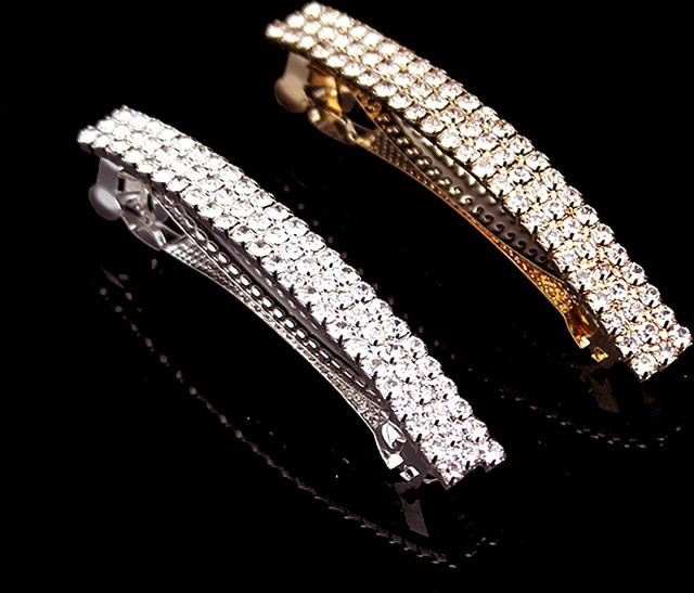 FirstStar Haarspange, Gold-Silberfarben, Kristall-Strass, Damen, Mädchen - Bild 1