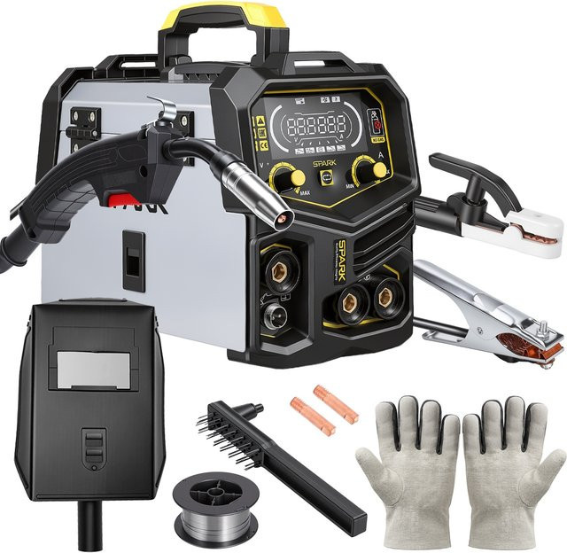Tragbares ARC-Schweißgerät 250A mit IGBT Inverter, MMA Elektrodenschweißgerät aus Vollkupfer für Stahl und Edelstahl, Farbe: Petrol - Bild 1
