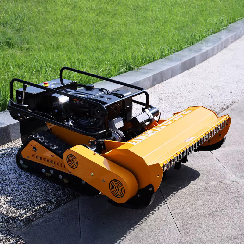 AIWEIYA Selbstfahrender All-Terrain-Rasenmäher mit Raupenantrieb und Fernbedienung in Gelb - Bild 5