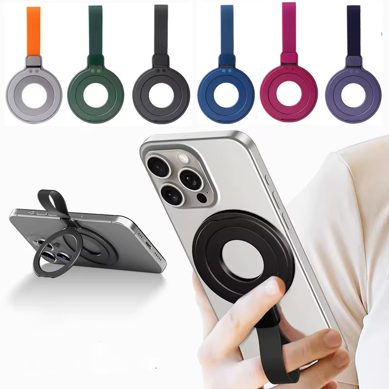 ZHUOHUAN Magnetischer MagSafe-Telefonhalter mit Ringgriff und Tischständer in Rot für iPhone 17 16 15 14 13 12 Pro Max - Bild 2