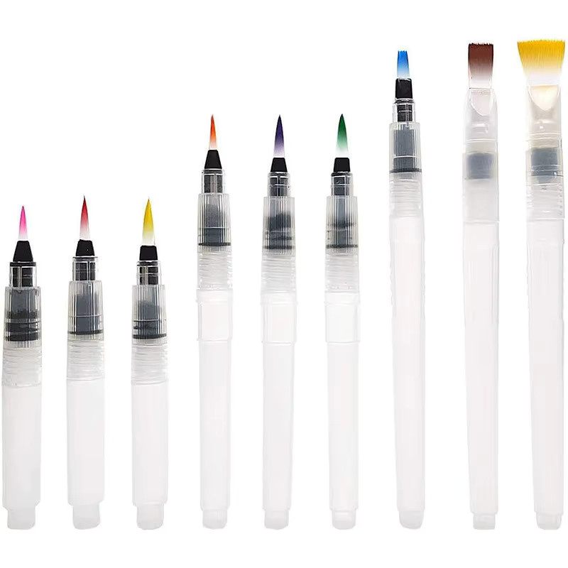 7 Stück Aquarell-Pinselstifte mit Wasserspeicherfunktion für Aquarellkunst und Bastelbedarf - Bild 2