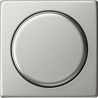 Gira Abdeckung mit Knopf für Dimmer und elektronisches Potentiometer in Edelstahl/Silber (IP20) - Bild 1
