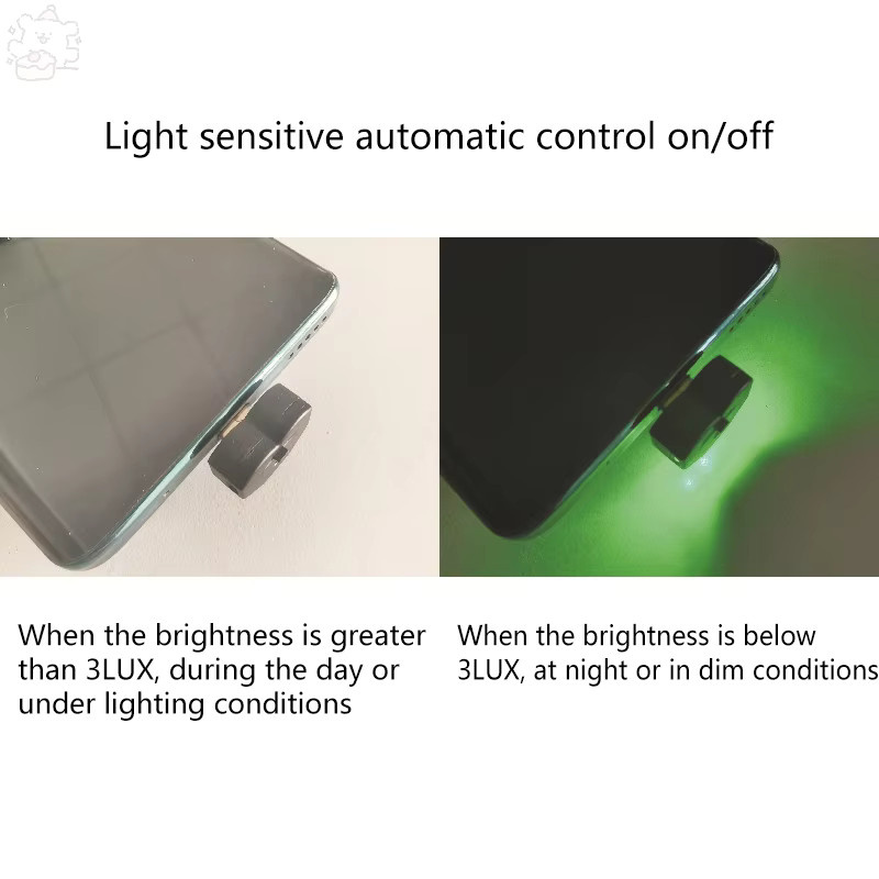 SHIDWJ Mini RGB LED Auto Umgebungslicht mit Typ-C Anschluss, Dekorative Neon Nachtlampe für die Auto-Innenraum Atmosphäre in Schwarz und Multicolour - Bild 2