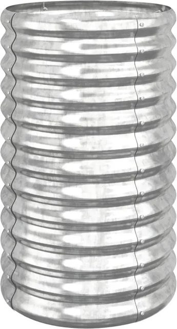 vidaXL Pflanzkübel aus verzinktem Stahl in Silber, B/T/H: 40 x 40 x 68 cm - Bild 1