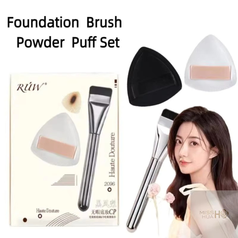 HUA Foundation Pinsel mit Schwamm, Unisex - Bild 2