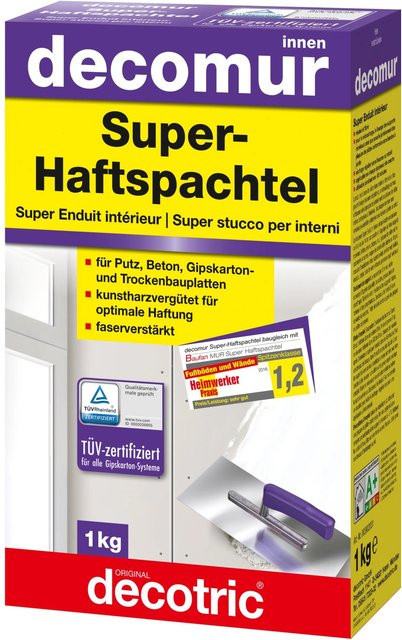 Decotric Decomur Super-Haftspachtel in Weiß, 1 kg - Bild 1