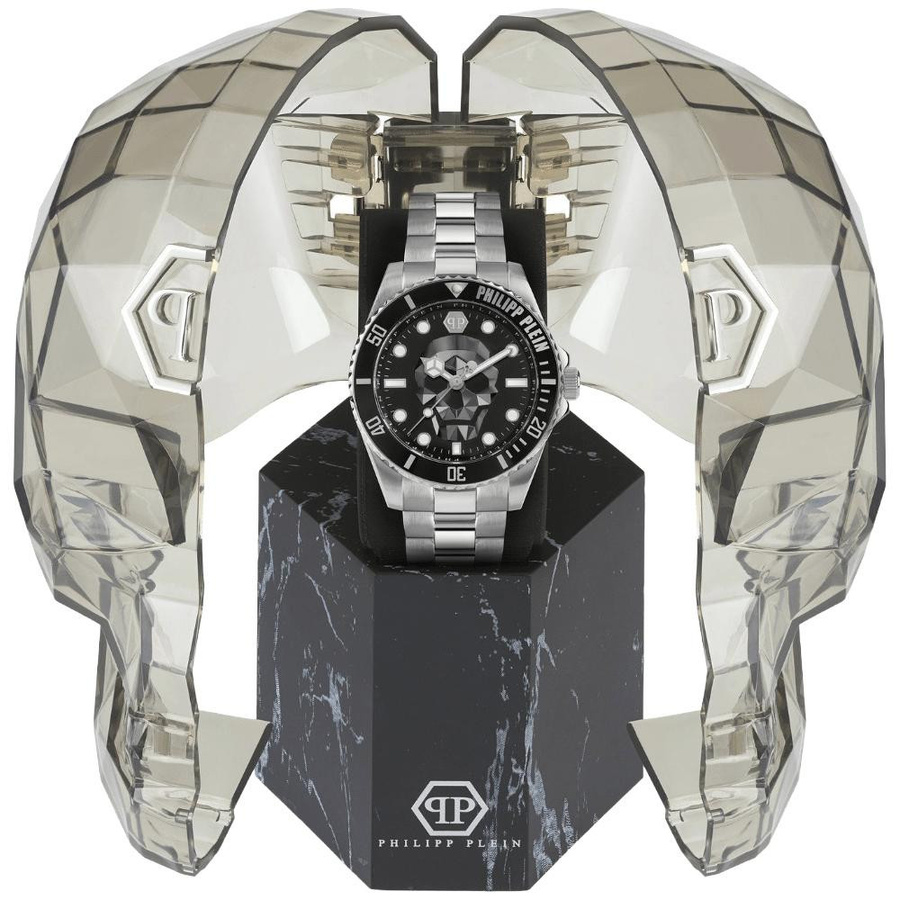 Philipp Plein Taucheruhr, Quarz, Edelstahl, 44 mm, Herren, silber - Bild 5