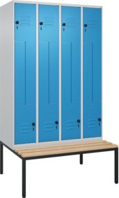 C+P Z-Spind Classic PLUS Sitzbank mit 8 Fächern und Buche-Hartholz Sitzfläche, B/T/H: 212,0 x 120,0 x 81,5 cm - Bild 1