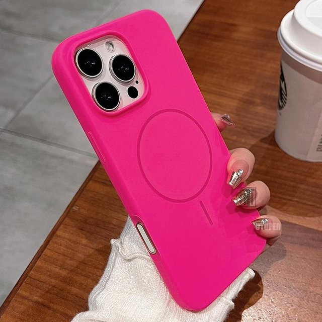 Apple MagSafe magnetische Flüssigsilikonhülle für iPhone in Pink - Bild 1