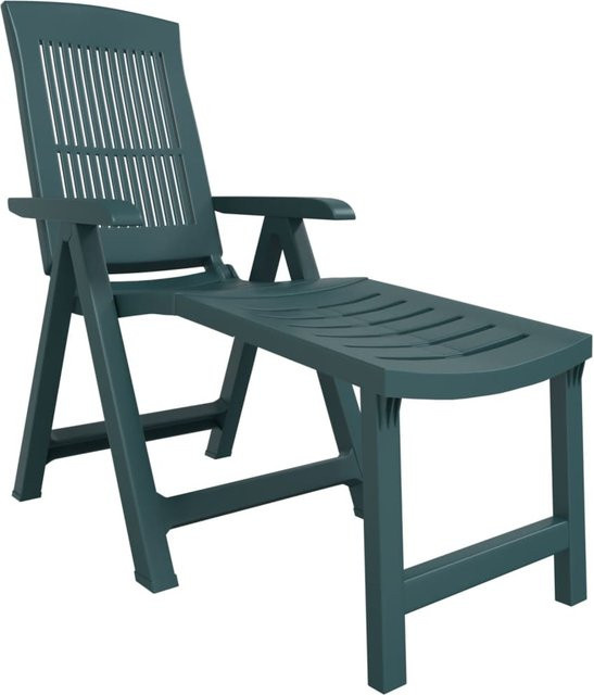 Grüne Sonnenliege aus Kunststoff von VD Home Furnishing mit verstellbarer Kopfstütze und ergonomischer Form für Garten und Terrasse - Bild 1