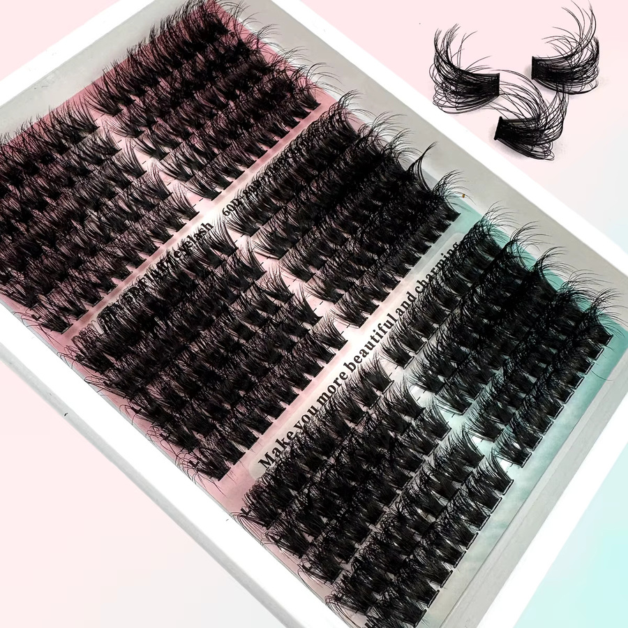 UMIRYAO Wimpernbüschel, 290 Stück, Black, 10–18 mm, Unisex - Bild 4